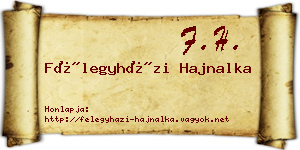 Félegyházi Hajnalka névjegykártya